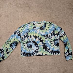 SHEIN Green and Blue Sleeveless Crop Top